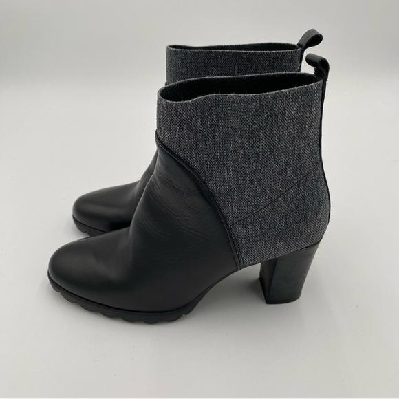 The Flexx Comfort Pull On‎ High Heeled Ankle Boots Booties Black Gray Size 6.5 - Picture 5 of 11